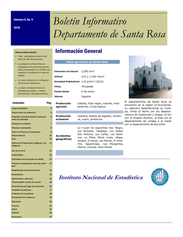 Boletín Informativo Departamento De Santa Rosa