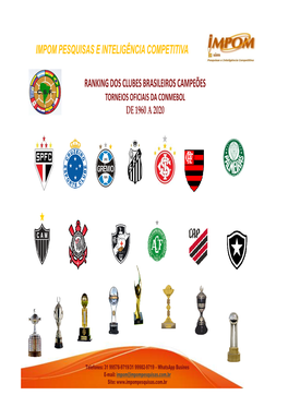 Torneios Oficiais Da Conmebol De 1960 a 2020