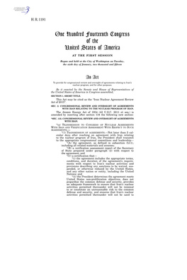 Iran Nuclear Agreement Review Act of 2015’’