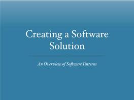 An Overview of Software Patterns