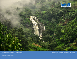 Ramayana Trail - Srilanka Package Starts From* 37,166
