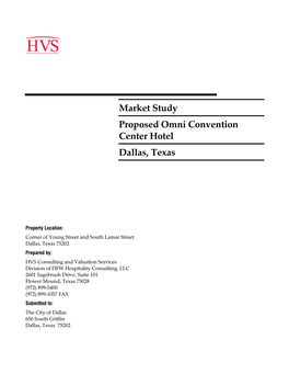 Market Study Proposed Omni Convention Center Hotel Dallas, Texas