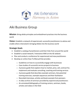 Aiki Business Group Primer