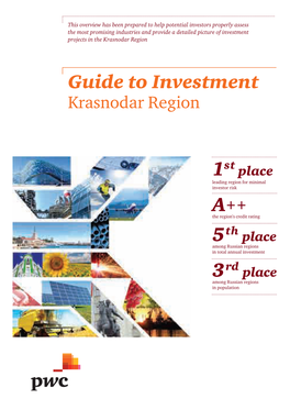 Guide to Investment Krasnodar Region