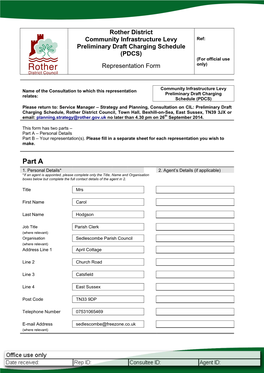 Model Representation Form for Development Plan Documents