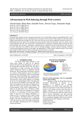 Advancement in Web Indexing Through Web Crawlers