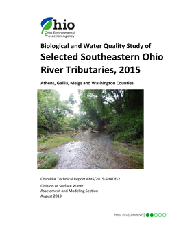 Selected Southeastern Ohio River Tributaries, 2015 Athens, Gallia, Meigs and Washington Counties