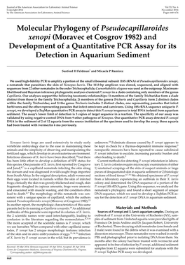 Molecular Phylogeny of <I>Pseudocapillaroides Xenopi</I