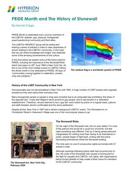 PRIDE Month and the History of Stonewall