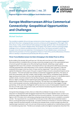 Europe-Mediterranean-Africa Commerical Connectivity: Geopolitical Opportunities and Challenges