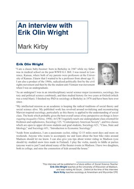 An Interview with Erik Olin Wright