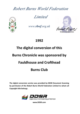 Burns Chronicle 1992