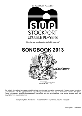 SUP Songbook 2013.Pdf