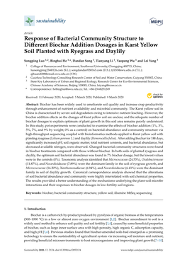 Response of Bacterial Community Structure to Different Biochar