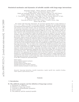 Arxiv:0907.0323V2 [Cond-Mat.Stat-Mech] 14 Jul 2009 I H Diiiypoet N H Ento Flong-Range of Deﬁnition the and Property Additivity the II