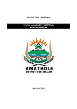 Draft Amthole District Coastal Management Programme