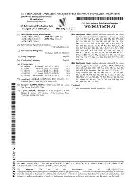WO 2013/116720 Al 8 August 2013 (08.08.2013) P O P C T