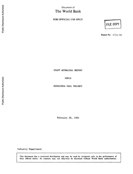 World Bank Document