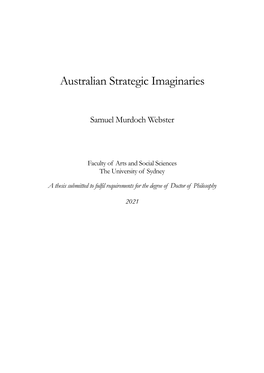 Australian Strategic Imaginaries