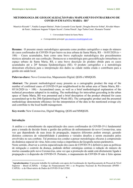 Metodologia De Geolocalização Para Mapeamento Intraurbano De Covid-19 Em Santa Maria - Rs1