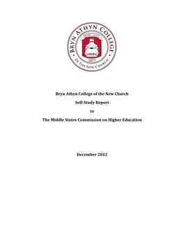 Bryn Athyn College of the New Church Self-Study Report to the Middle