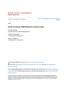 North American Wild Relatives of Grain Crops