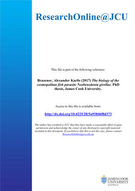 The Biology of the Cosmopolitan Fish Parasite Neobenedenia Girellae