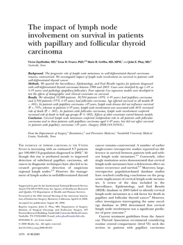 The Impact of Lymph Node Involvement on Survival in Patients with Papillary and Follicular Thyroid Carcinoma