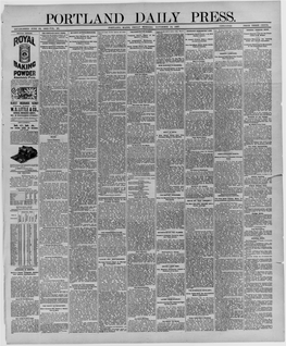 Portland Daily Press: November 18,1887