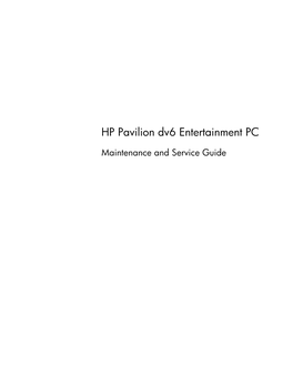 HP Pavilion Dv6 Entertainment PC