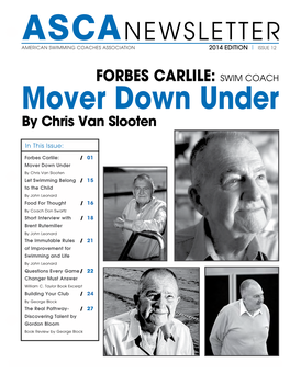 Forbes Carlile: Swim Coach Mover Down Under by Chris Van Slooten