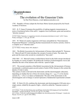 Brief History of Gaussian Units