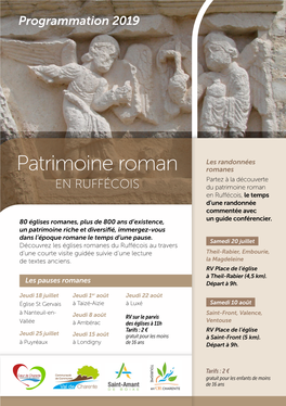 Patrimoine Roman Romanes Partez À La Découverte EN RUFFÉCOIS Du Patrimoine Roman En Ruffécois, Le Temps D’Une Randonnée Commentée Avec Un Guide Conférencier