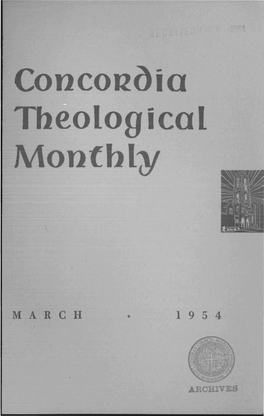 Concoll()Ia Theological Monthly