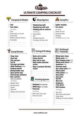 Ultimate Camping Checklist