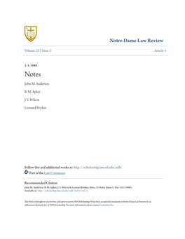 Notre Dame Law Review