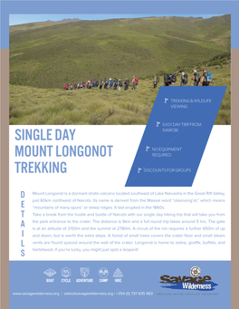 Single Day Mount Longonot Trekking