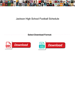 Jackson High School Football Schedule