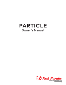 PARTICLE Owner’S Manual