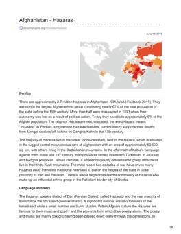 Afghanistan - Hazaras