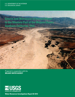 Source and Movement of Ground Water in the Western Part of the Mojave Desert, Southern California, USA