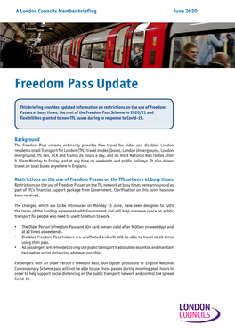 Freedom Pass Update