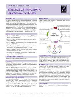 TMEM128 CRISPR/Cas9 KO Plasmid (M): Sc-425945