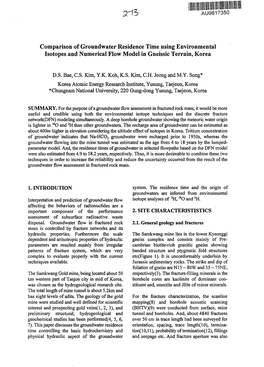 Comparison of Groundwater Residence Time Using Environmental Isotopes and Numerical Flow Model in Gneissic Terrain, Korea