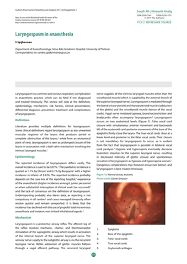 Laryngospasm in Anaesthesia