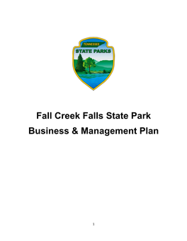 Fall Creek Falls State Park Business & Management Plan