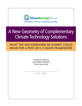 A New Geometry of Complementary Climate Technology Solutions