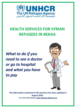Health Services for Syrian Refugees in Bekaa