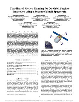 Coordinated Motion Planning for On-Orbit Satellite Inspection Using a Swarm of Small-Spacecraft