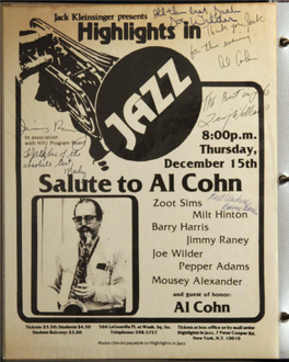 Salute to Al Cohn